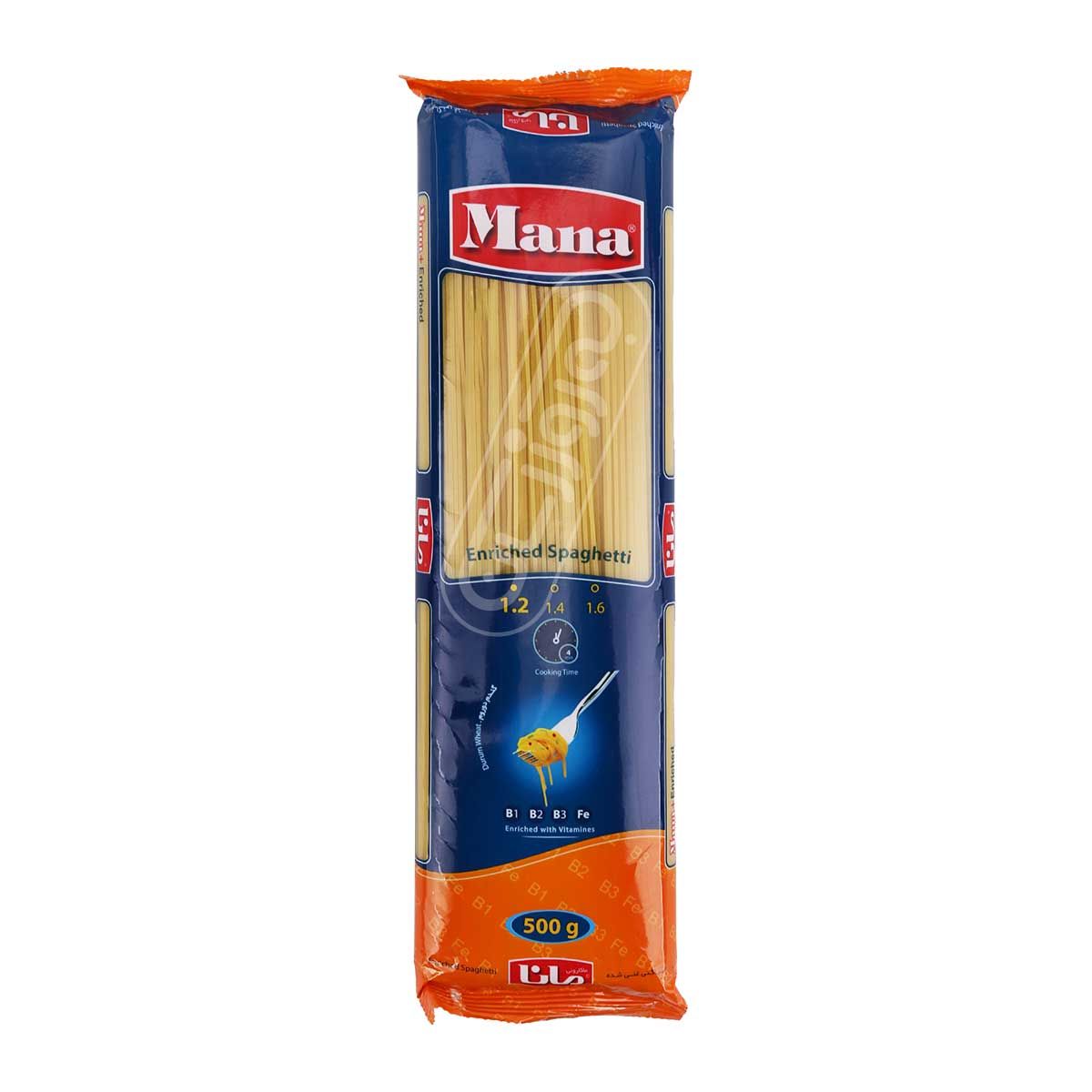 ماکارونی اسپاگتی غنی شده _ با گندم دوروم قطر 1.2 مانا 500 گرمی