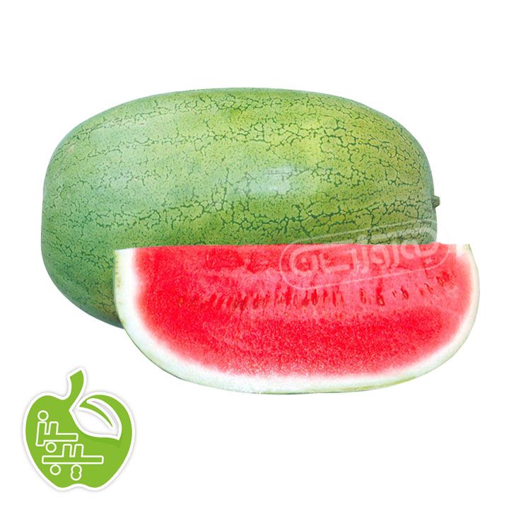هندوانه کوچک برند سیب سبز وزن تقریبی بین 4 تا 6 کیلوگرمی