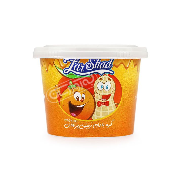 کره بادام زمینی پرتقالی زرشاد 230 گرمی