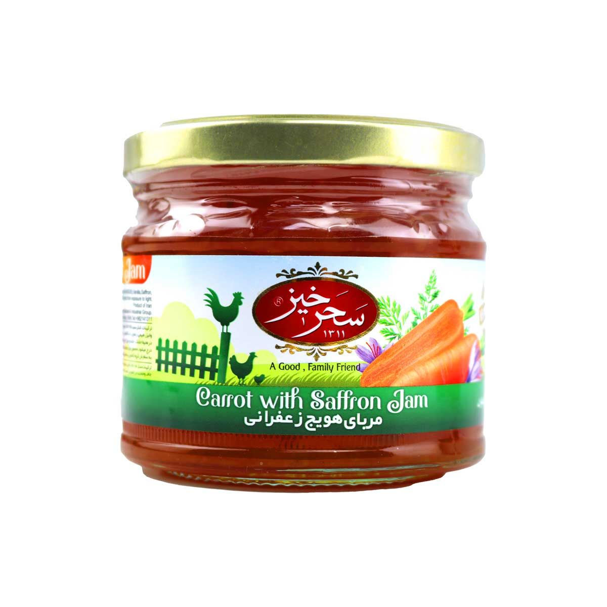 مربای هویج زعفرانی سحرخیز 400 گرمی
