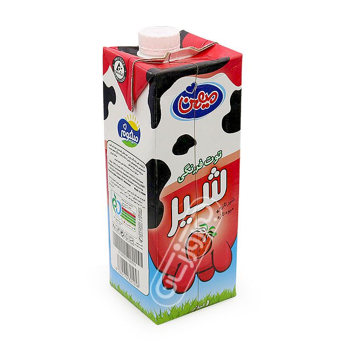 شیر توت فرنگی میلکوم اسکوئر میهن 1 لیتری