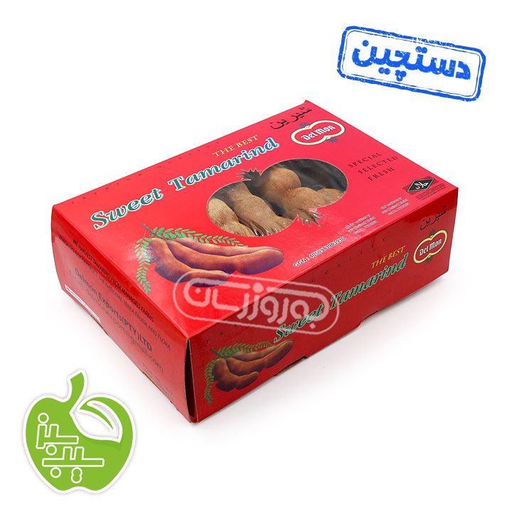 تمر هندی شیرین دستچین برند سیب سبز وزن تقریبی 430 گرمی