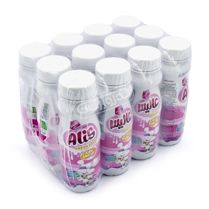 شیر کم چرب عالیس 200 سی سی باکس 12 عددی