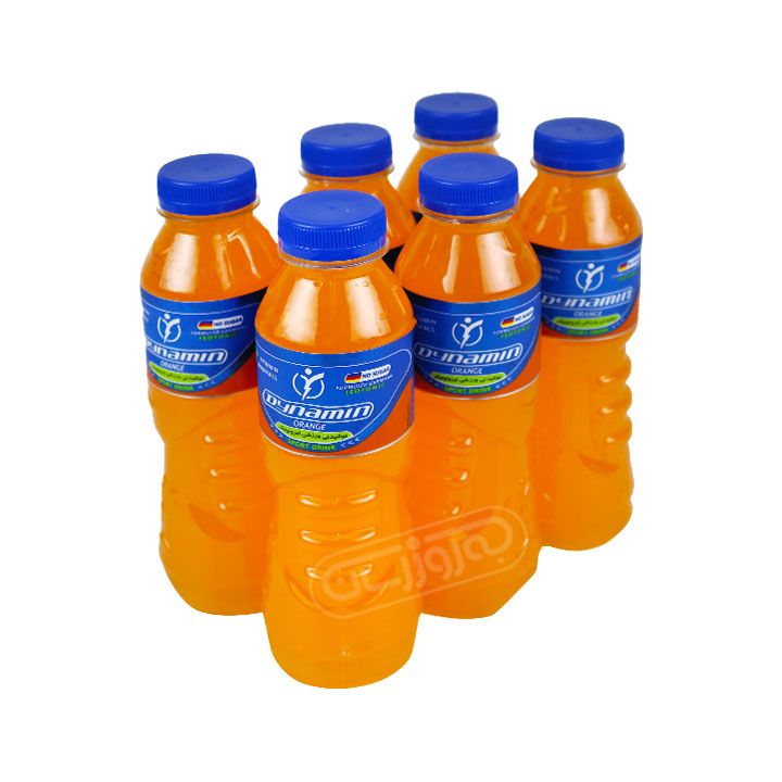 نوشیدنی ویتامینه ورزشی ایزوتونیک پرتقالی داینامین 500 سی سی باکس 6 عددی