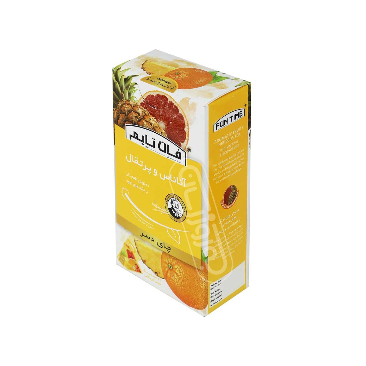 چای دسر آناناس و پرتقال با تکه های میوه فان تایم 12 عددی