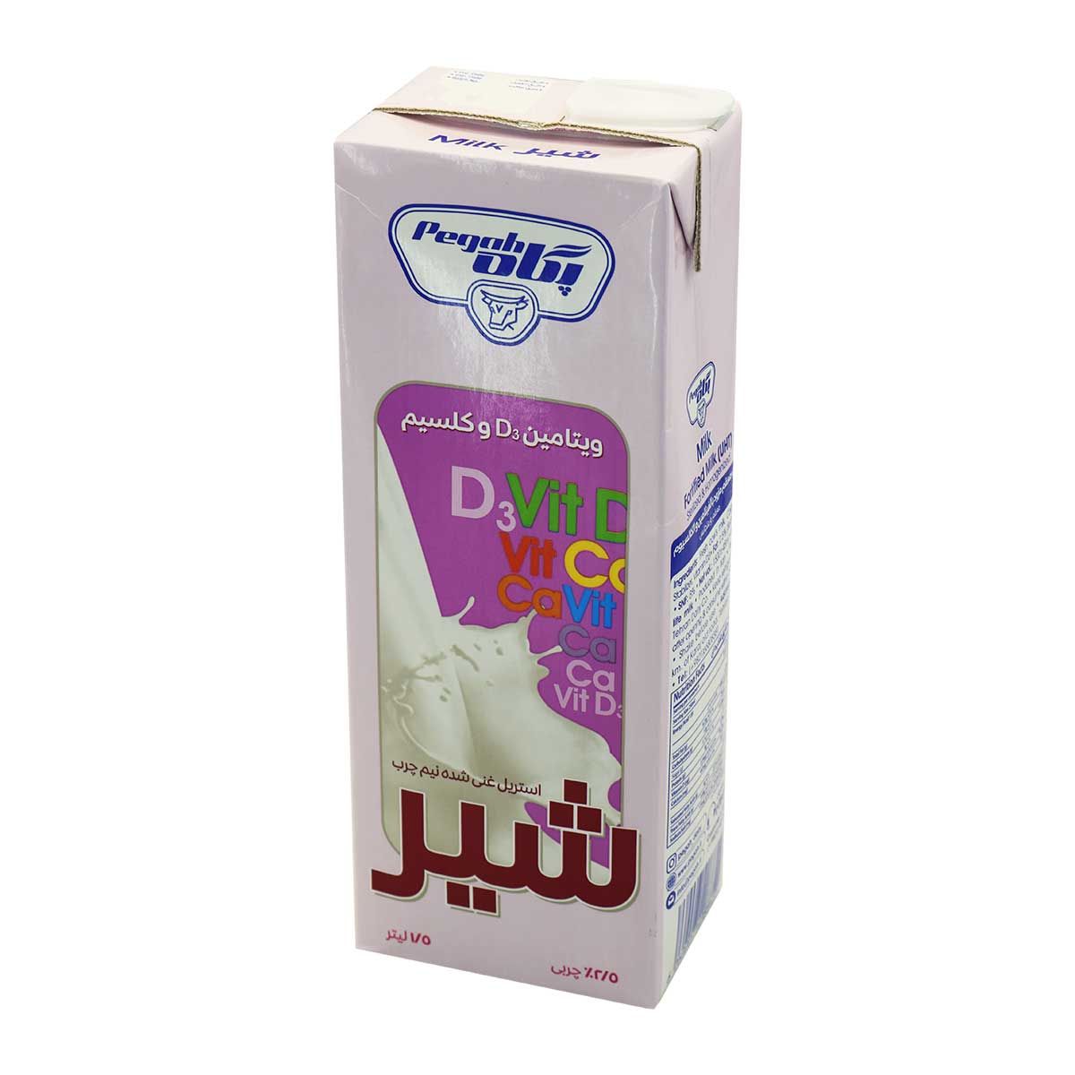 شیر غنی شده با ویتامین D3 و کلسیم پگاه 1.5 لیتری