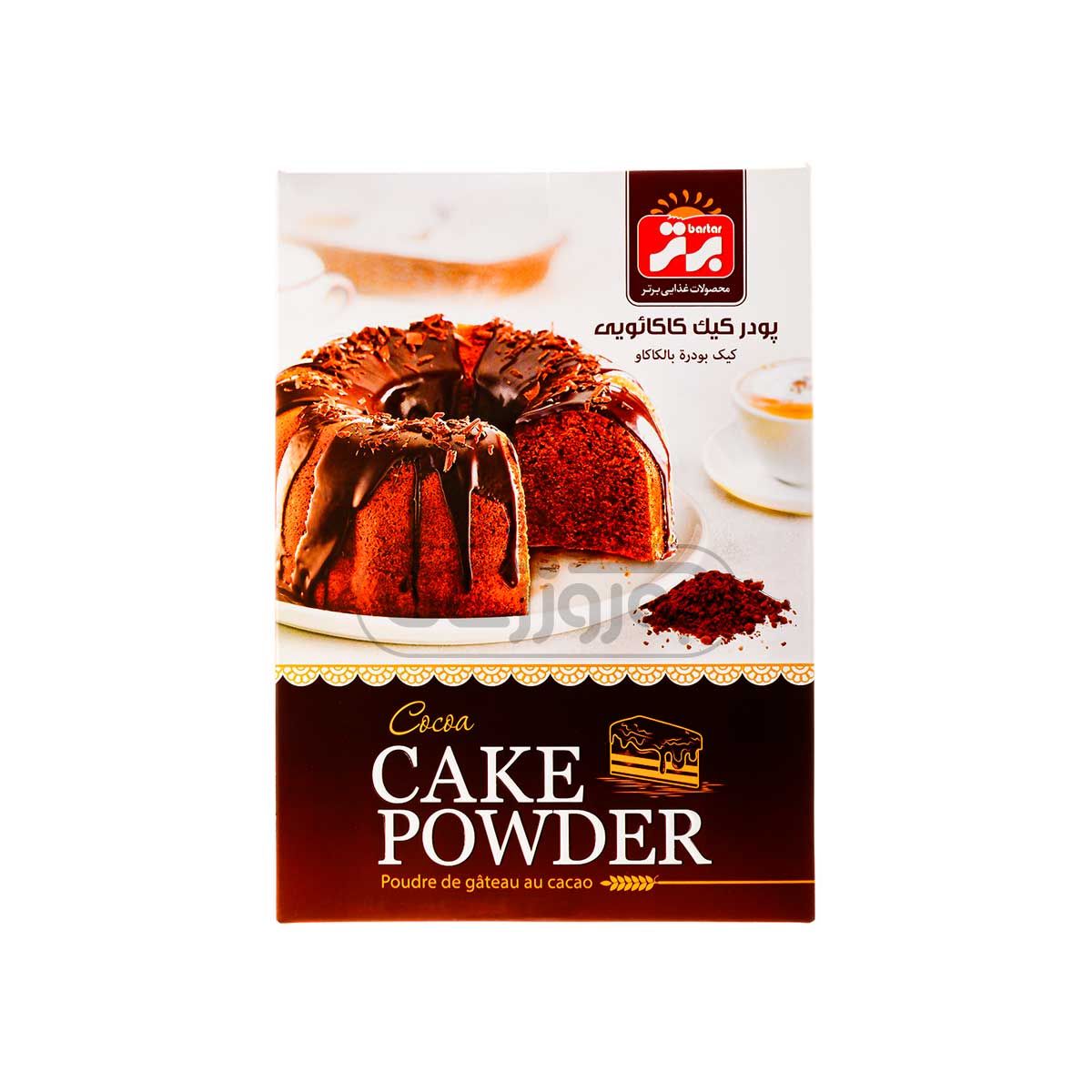 پودر کیک کاکائویی برند برتر 450 گرمی