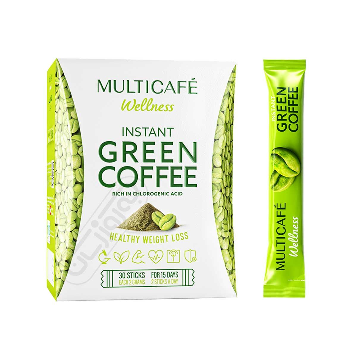 قهوه سبز مولتی کافه  60 گرمی 30 عددی