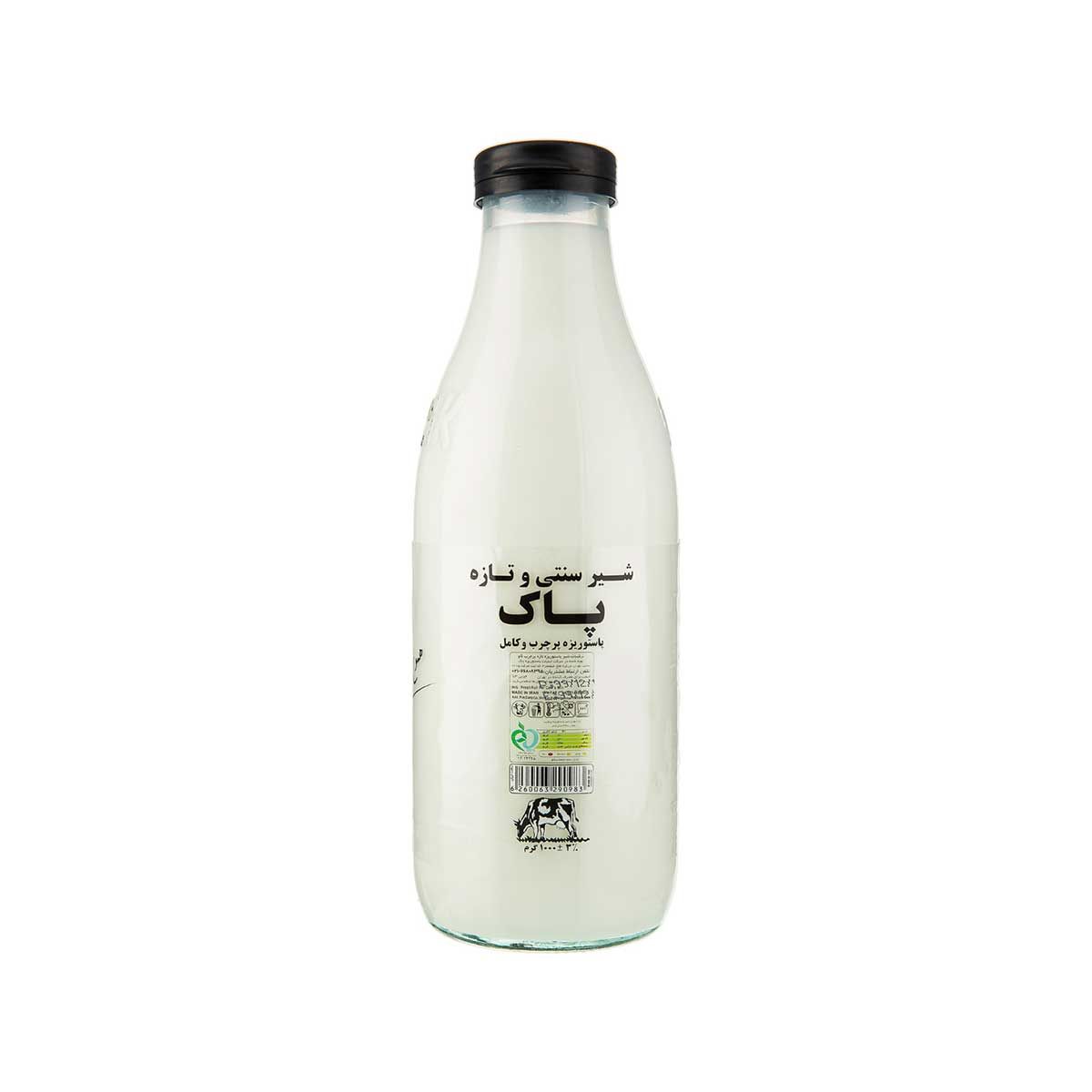 شیر سنتی و تازه پاک 1 لیتری - مدت ماندگاری 4 روز