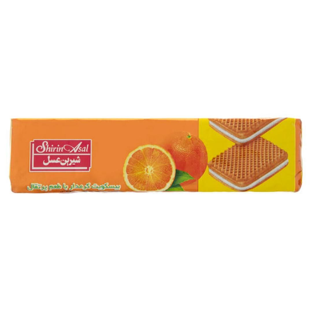 بیسکویت کرمدار پرتقالی شیرین عسل 120 گرمی