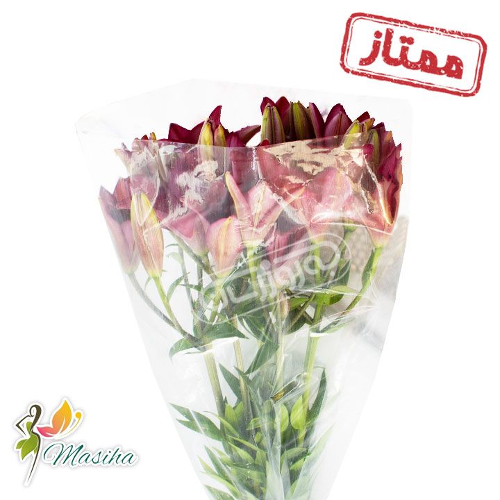5 شاخه لیلیوم قرمز ممتاز مسیحا