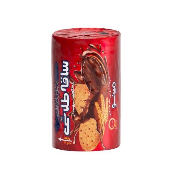 بیسکویت گندم کامل با روکش کاکائویی ساقه طلائی مینو 200 گرمی