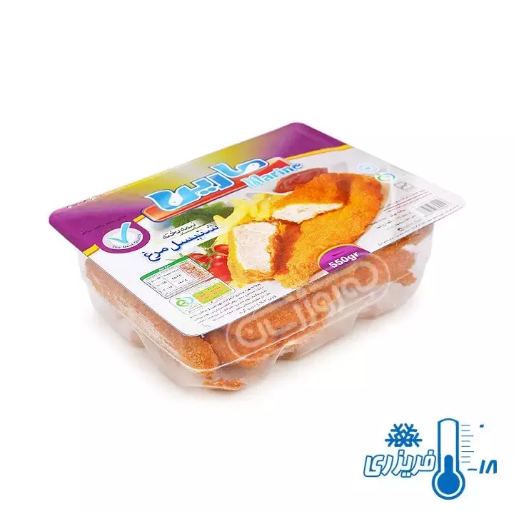 شنیسل مرغ نیمه پخته منجمد مارین 550 گرمی
