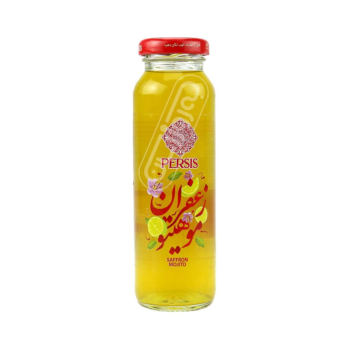 نوشیدنی لیموئی بدون گاز با طعم زعفران پرسیس 200 سی سی