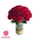 گلدان شیشه ای رز هلندی قرمز گل گیفت 36 عددی