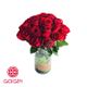  گلدان رز هلندی قرمز گل گیفت 24 عددی