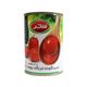 کنسرو گوجه فرنگی پوست کنده در آب گوجه برند سحر 400 گرمی